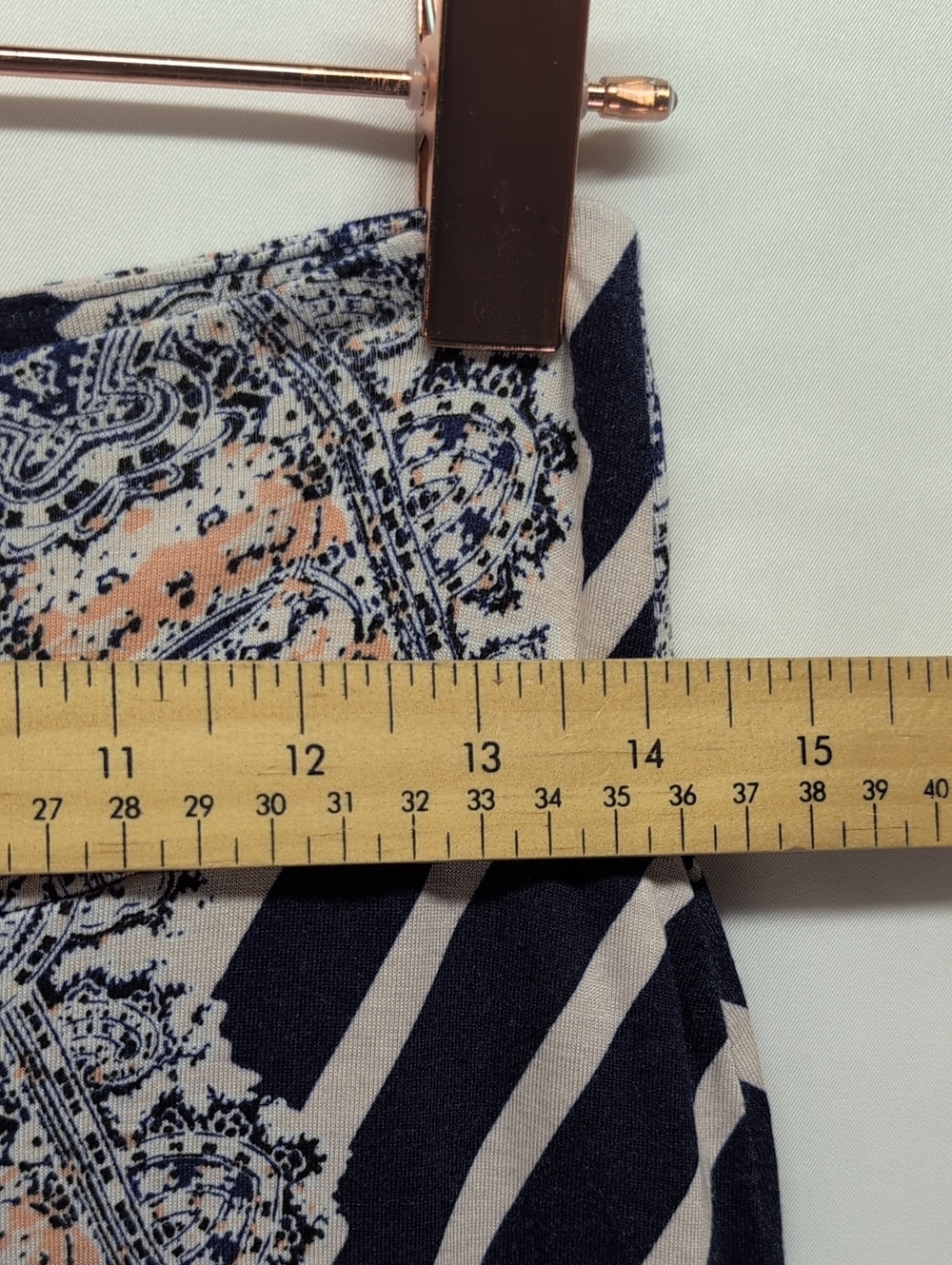 Maeve Anthropologie Navy Blue Patterned Maxi Skirt - Picture 3 of 6